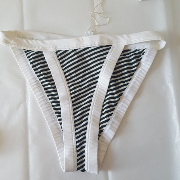 Lot of 2, bikini by du Loren (vintage) size M stripes nwt - Picture 10 of 12